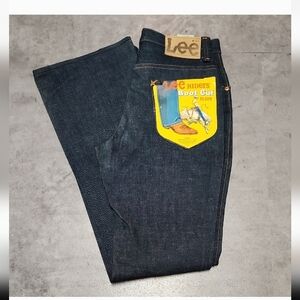 Vintage Lee Riders High Rise Bootcut Flare Jeans USA Made Western Denim 18 Slim